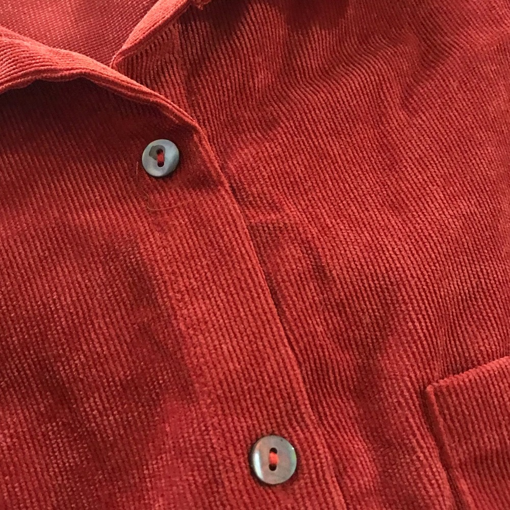 LAST3️⃣//RUST CORDUROY BUTTON DOWN TOP - Picture 7 of 7